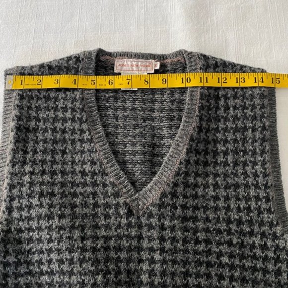 Jones New York Houndstooth Wool Vest - Vintage - Picture 12 of 16